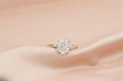 Eternal Bloom Oval Cut Diamond Solitaire Ring