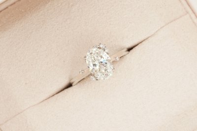 Eternal Bloom Oval Cut Diamond Solitaire Ring