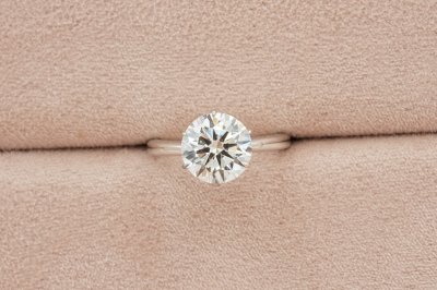 Round Cut Diamond With Tiffany Setting Solitaire Ring