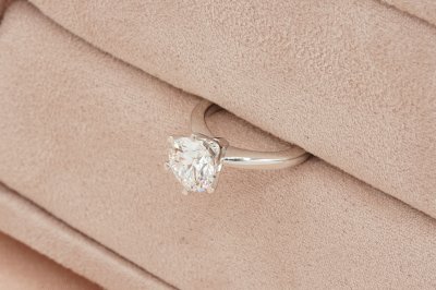 Round Cut Diamond With Tiffany Setting Solitaire Ring