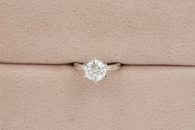 Round Cut Diamond With Tiffany Setting Solitaire Ring