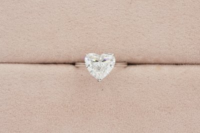 Heart Cut Diamond Solitaire Ring