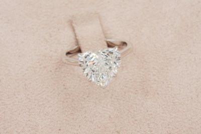 Heart Cut Diamond Solitaire Ring