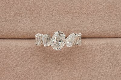 Mixed Fancy Cut Diamond Half Eternity Ring II
