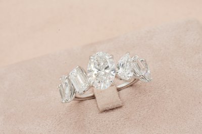 Mixed Fancy Cut Diamond Half Eternity Ring II