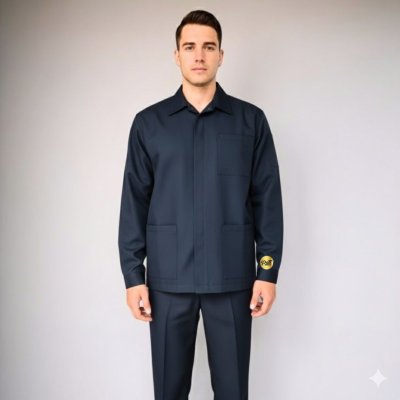 เสื้อแมสเซนเจอร์ ปกเชิ้ตสีกรม