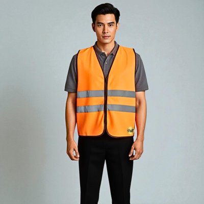 เสื้อกั๊กสะท้อนแสง สีส้ม