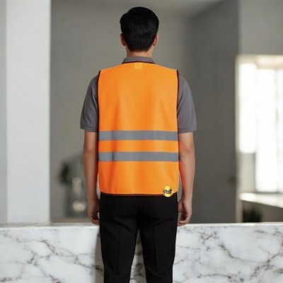 เสื้อกั๊กสะท้อนแสง สีส้ม