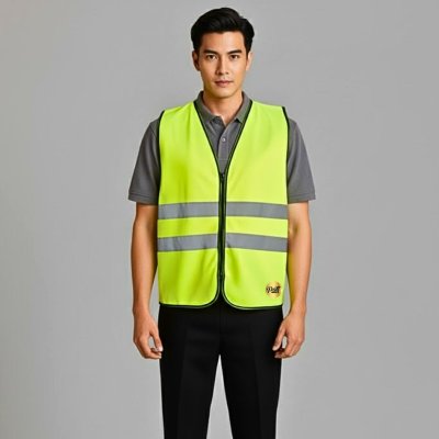 เสื้อกั๊กสะท้อนแสง สีเขียว