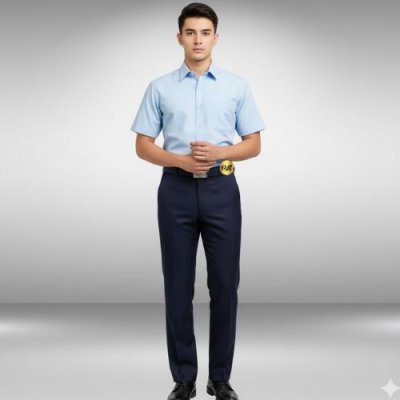 กางเกงสแล็คผู้ชาย สีกรม