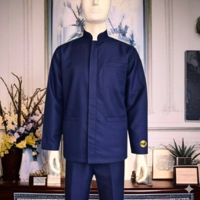 เสื้อแมสเซนเจอร์ คอจีนสีกรม