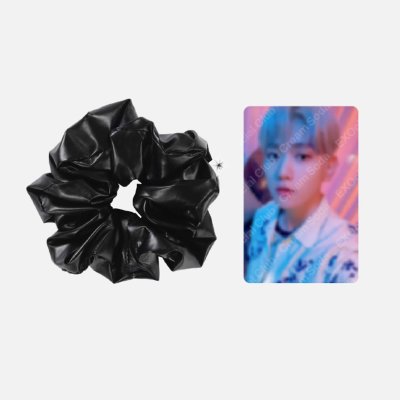 (พร้อมส่ง✨) HAIR CHOU CHOU + PHOTO CARD SET EXO - Cream soda