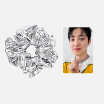 (พร้อมส่ง✨) HAIR CHOU CHOU + PHOTO CARD SET EXO - Cream soda