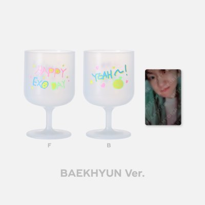 (พร้อมส่ง✨) EXO 11th Anniversary DIY Plastic Wine Cup & Photo Card Set