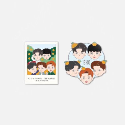 (พรี) EXO'S TRAVEL THE WORLD ON A LADDER 5 - BADGE