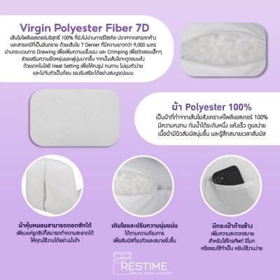 Restime หมอนพิงหลัง รุ่น Lumber Pillow หมอนพิงหลังใบยักษ์ หมอนรองหลัง แก้ปวดหลัง