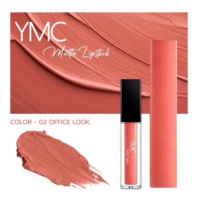 (ราคาเปิดตัว) YMC Matte Lipstick ลิปแมท 02 Office Look ติดทน แห้งเร็ว เกลี่ยง่าย ปาดเรียบ ลิปบำรุงริมฝีปาก ลิปสติก