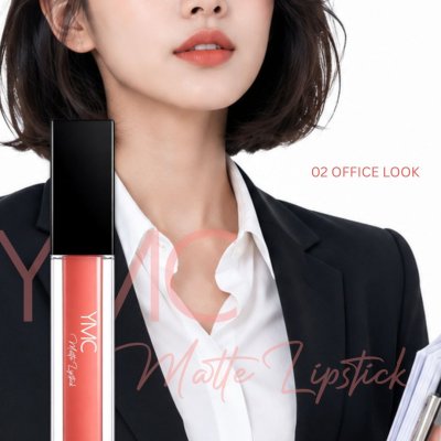 (ราคาเปิดตัว) YMC Matte Lipstick ลิปแมท 02 Office Look ติดทน แห้งเร็ว เกลี่ยง่าย ปาดเรียบ ลิปบำรุงริมฝีปาก ลิปสติก