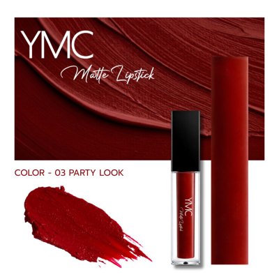 (ราคาเปิดตัว) YMC Matte Lipstick ลิปแมท 03 Party Look ติดทน แห้งเร็ว เกลี่ยง่าย ปาดเรียบ ลิปบำรุงริมฝีปาก ลิปสติก ส่งฟรี