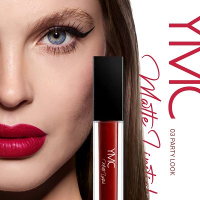 (ราคาเปิดตัว) YMC Matte Lipstick ลิปแมท 03 Party Look ติดทน แห้งเร็ว เกลี่ยง่าย ปาดเรียบ ลิปบำรุงริมฝีปาก ลิปสติก ส่งฟรี