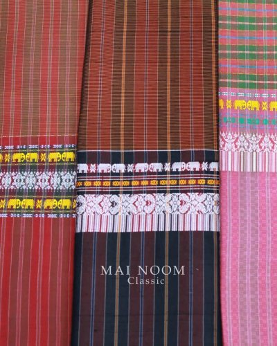 ผ้าขาวม้าไหมทอยกขิด | ผ้าไหมแท้ทอมือ | Mainoom Classic