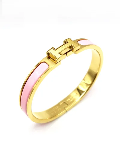 กำไลตัวเฮชสีชมพู