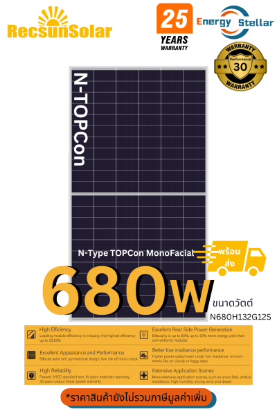 RecsunSolar – 680W, Bifacial
