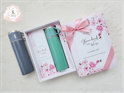 ของรับไหว้ กระบอกเก็บอุณหภูมิ ฝาสามารถเป็นแก้วน้ำ