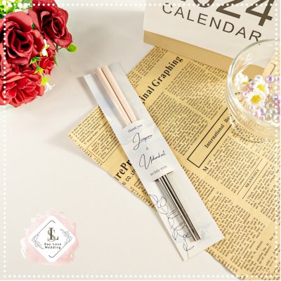 ตะเกียบสแตนเลส ด้ามจับข้าวฟ่าง – ของชำร่วยงานแต่งความหมายดี ใช้งานได้จริง