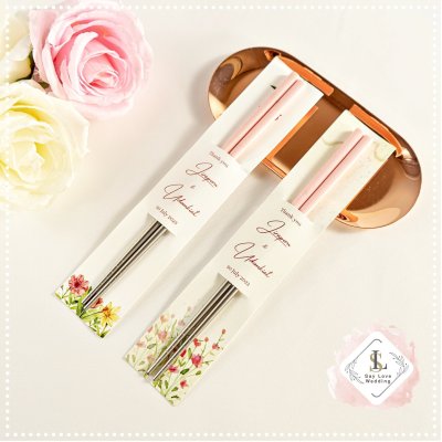 ตะเกียบสแตนเลส ด้ามจับข้าวฟ่าง – ของชำร่วยงานแต่งความหมายดี ใช้งานได้จริง