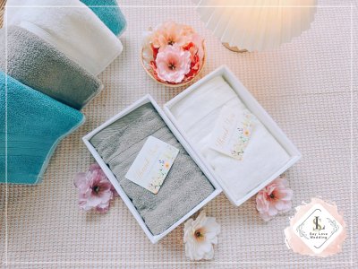 ของรับไหว้ ผ้าขนหนู cotton พรีเมี่ยม ขนาด 35*75cm.