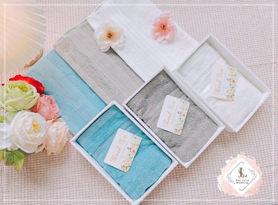 ของรับไหว้ ผ้าขนหนู cotton พรีเมี่ยม ขนาด 35*75cm.