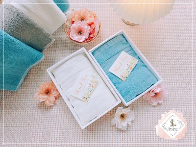 ของรับไหว้ ผ้าขนหนู cotton พรีเมี่ยม ขนาด 35*75cm.