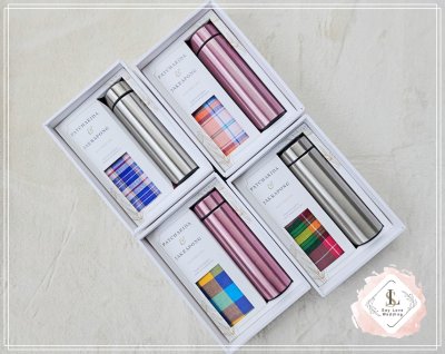 ของรับไหว้ กระบอกเก็บอุณหภูมิ คู่ ผ้าขาวม้า