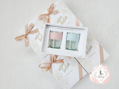 ของรับไหว้งานแต่ง แก้วกาแฟหนังจับคู่ 2 ใบ ของรับไหว้พรีเมี่ยม