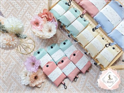 ของชำร่วยงานแต่ง ถุงผ้าร่มพับได้ รักษ์โลก พร้อมป้ายชื่อบ่าวสาว | Say Love Wedding