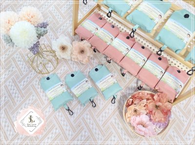 ของชำร่วยงานแต่ง ถุงผ้าร่มพับได้ รักษ์โลก พร้อมป้ายชื่อบ่าวสาว | Say Love Wedding