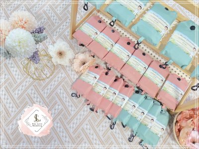 ของชำร่วยงานแต่ง ถุงผ้าร่มพับได้ รักษ์โลก พร้อมป้ายชื่อบ่าวสาว | Say Love Wedding