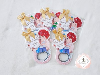 ที่เปิดขวดติดตู้เย็น ลายคู่บ่าวสาว ของชำร่วยงานแต่ง