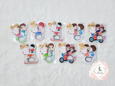 ที่เปิดขวดติดตู้เย็น ลายคู่บ่าวสาว ของชำร่วยงานแต่ง