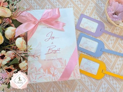 ของชำร่วยงานแต่ง แท็กห้อยกระเป๋า | สั่งทำสกรีนชื่อบ่าวสาว