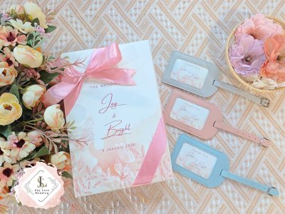 ของชำร่วยงานแต่ง แท็กห้อยกระเป๋า | สั่งทำสกรีนชื่อบ่าวสาว