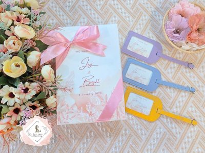 ของชำร่วยงานแต่ง แท็กห้อยกระเป๋า | สั่งทำสกรีนชื่อบ่าวสาว