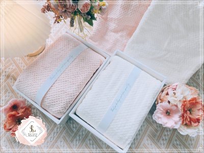 ของรับไหว้ ผ้าสาเกญี่ปุ่นลายรังผึ้ง ขนาด 70*140 cm