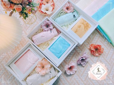 ของรับไหว้ผู้ใหญ่   ร่มพับกันuv + ผ้าแพรพรีเมี่ยม