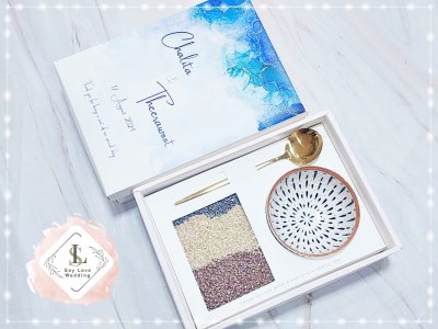 ชุดรับไหว้ข้าว 3 กษัตริย์ + ชามญี่ปุ่น + ช้อนทอง