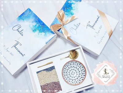 ชุดรับไหว้ข้าว 3 กษัตริย์ + ชามญี่ปุ่น + ช้อนทอง