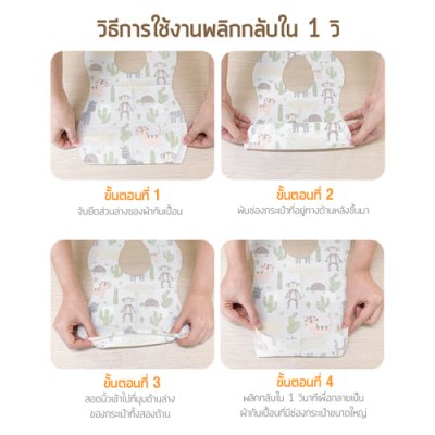 ผ้ากันเปื้อนช่องกระเป๋าขนาดใหญ่ (1 กล่อง 20 ชิ้น)