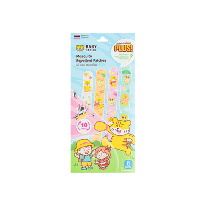 สติกเกอร์กันยุงเเถบยาว สารสกัดจากธรรมชาติ  (1 ซอง 8 ชิ้น)