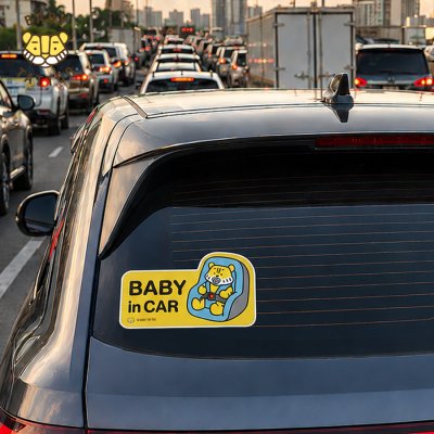 BABY TATTOO สติกเกอร์ติดรถ Baby in Car Size 13x7 cm
